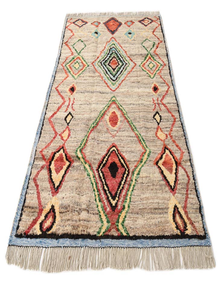 Detail image of 5' 8 x 8' 10  Hand Knotted Moroccan Wool Rug