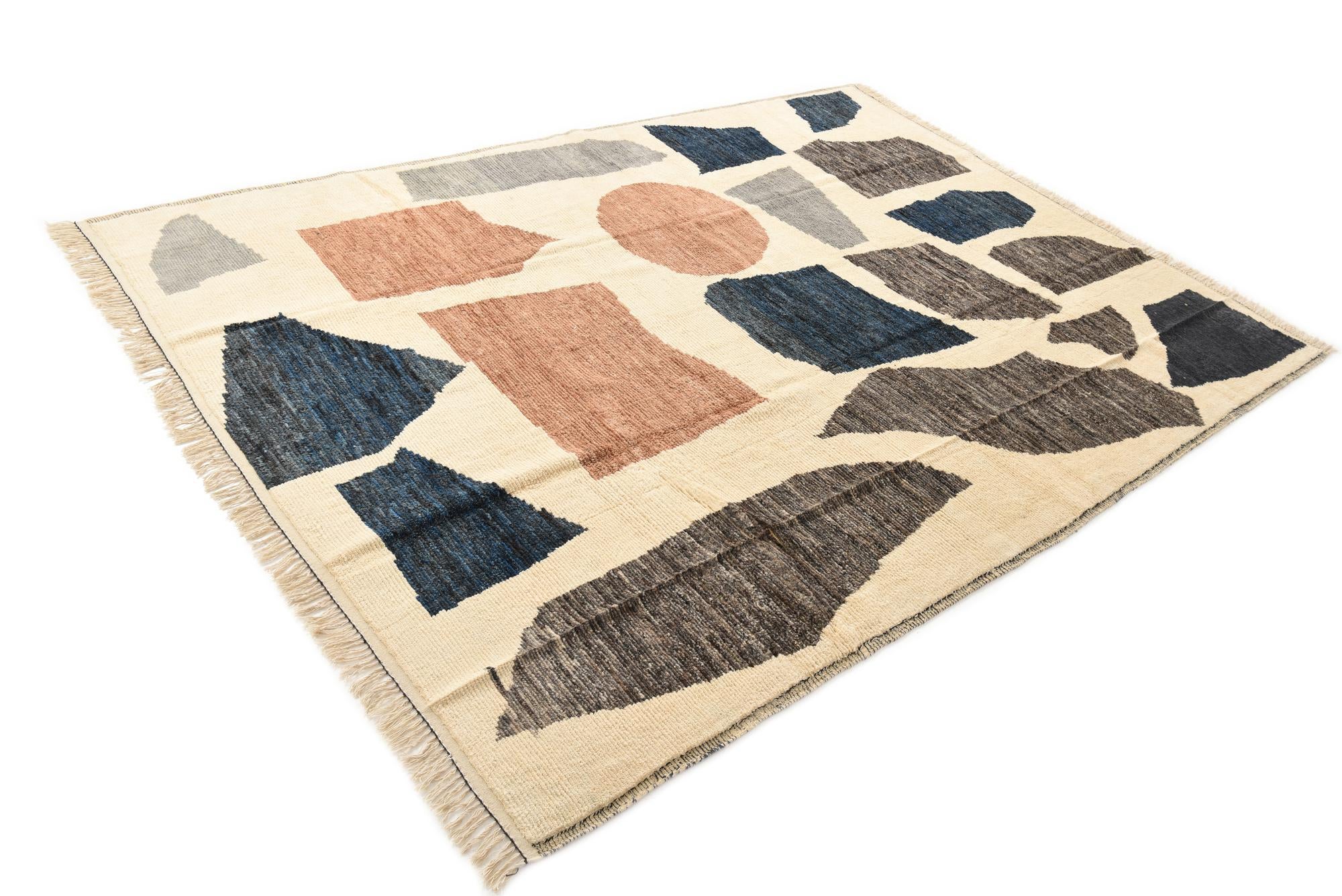10' 2 x 14' 2 Hand Knotted Moroccan Wool Rug