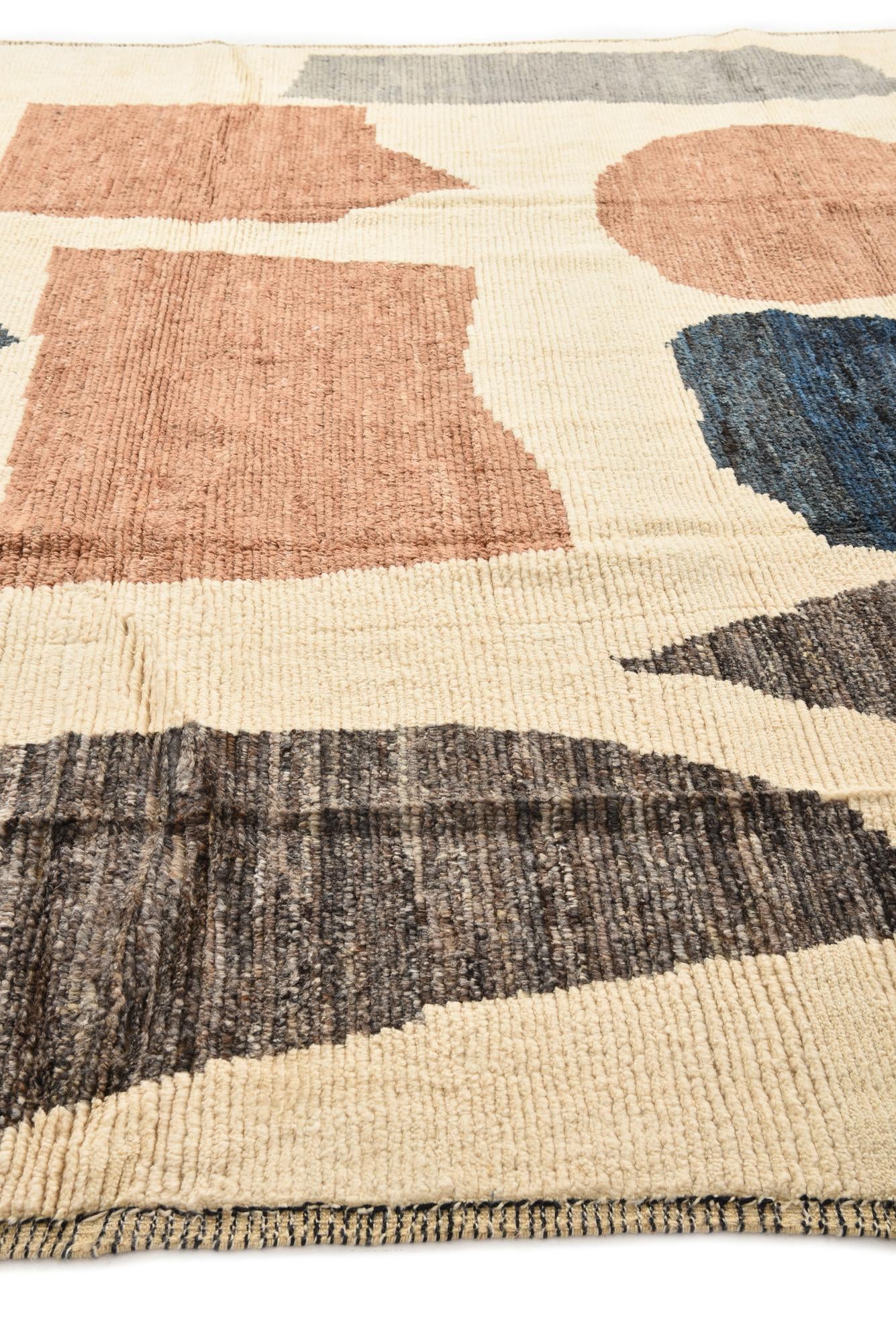 10' 2 x 14' 2 Hand Knotted Moroccan Wool Rug
