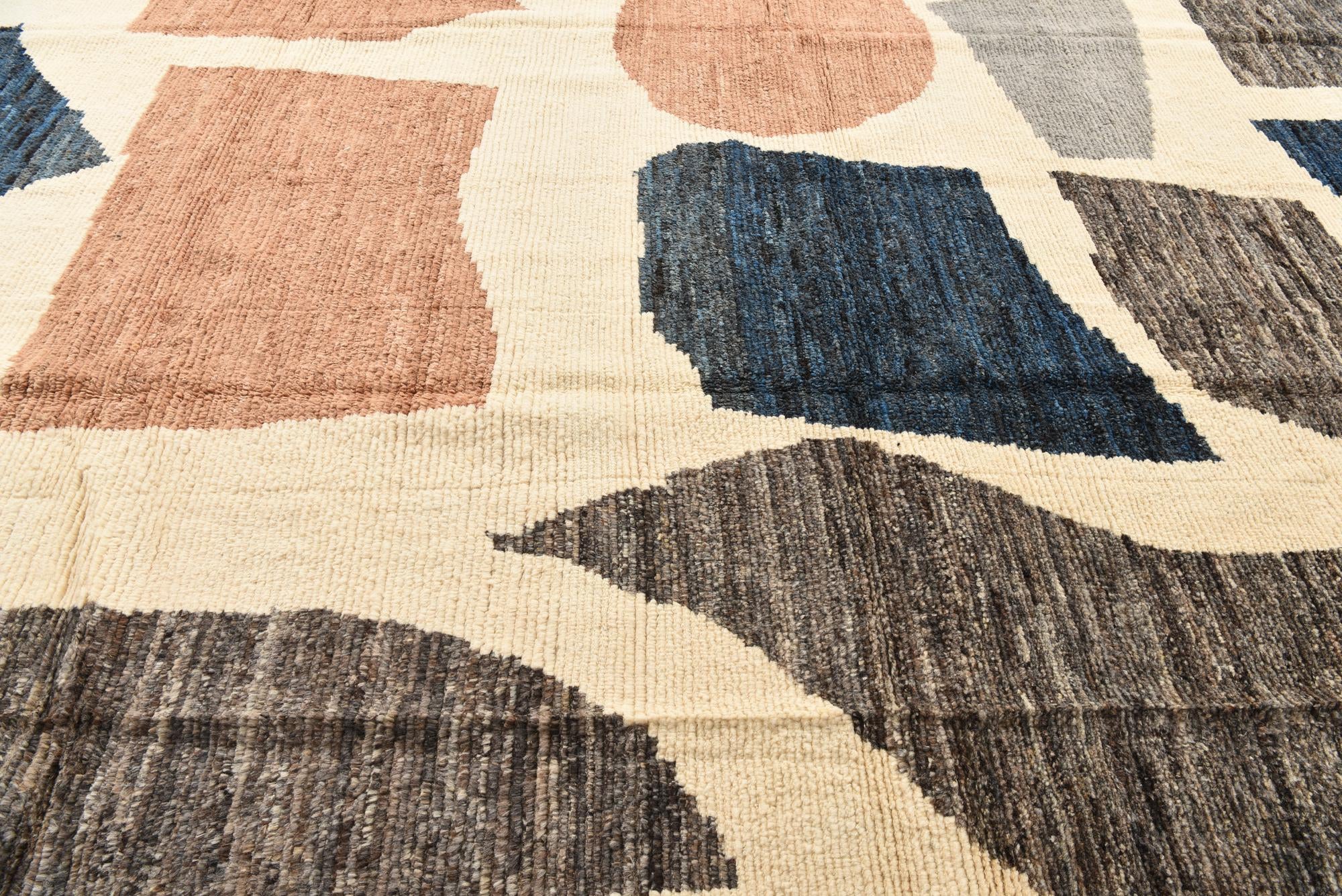 10' 2 x 14' 2 Hand Knotted Moroccan Wool Rug