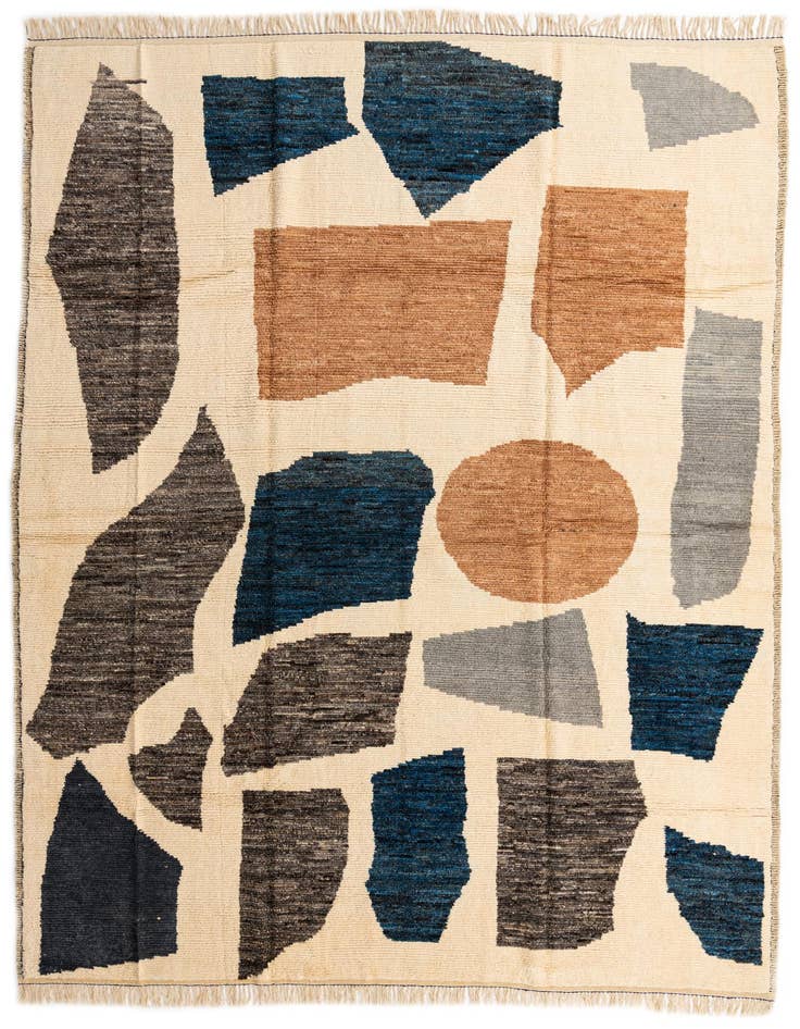 Detail image of 10' 2 x 14' 2 Hand Knotted Moroccan Wool Rug