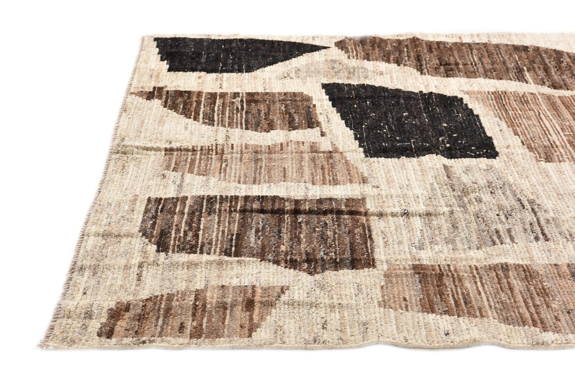 6' x 8' 9 Hand Knotted Moroccan Wool Rug