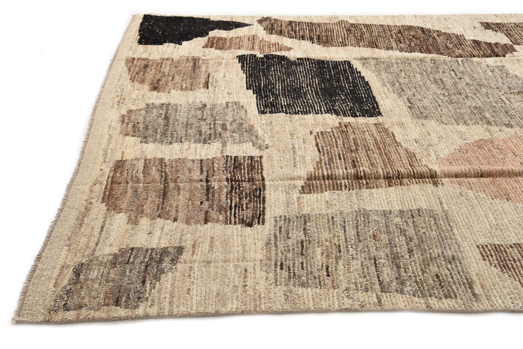 7' 11 x 10' 6 Hand Knotted Moroccan Wool Rug