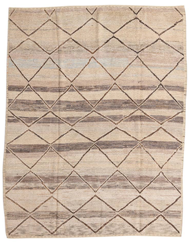 Detail image of 8' 1 x 9' 5 Hand Knotted Moroccan Wool Rug