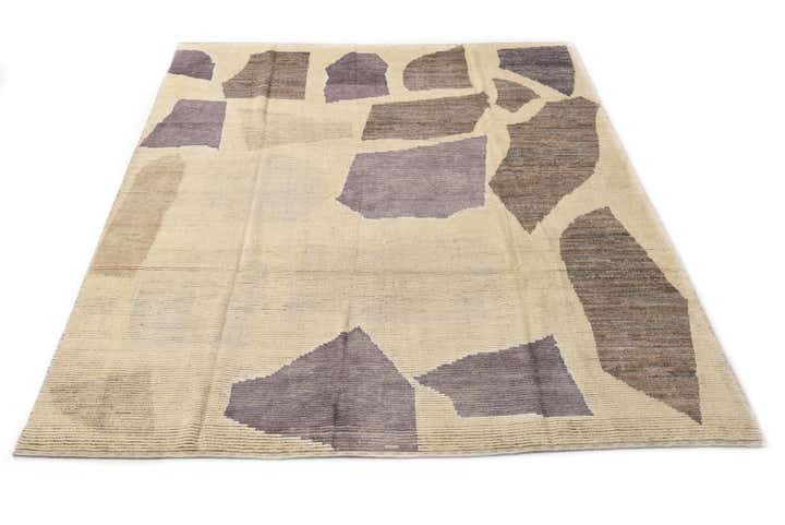 8' x 10' 2 Hand Knotted Moroccan Wool Rug