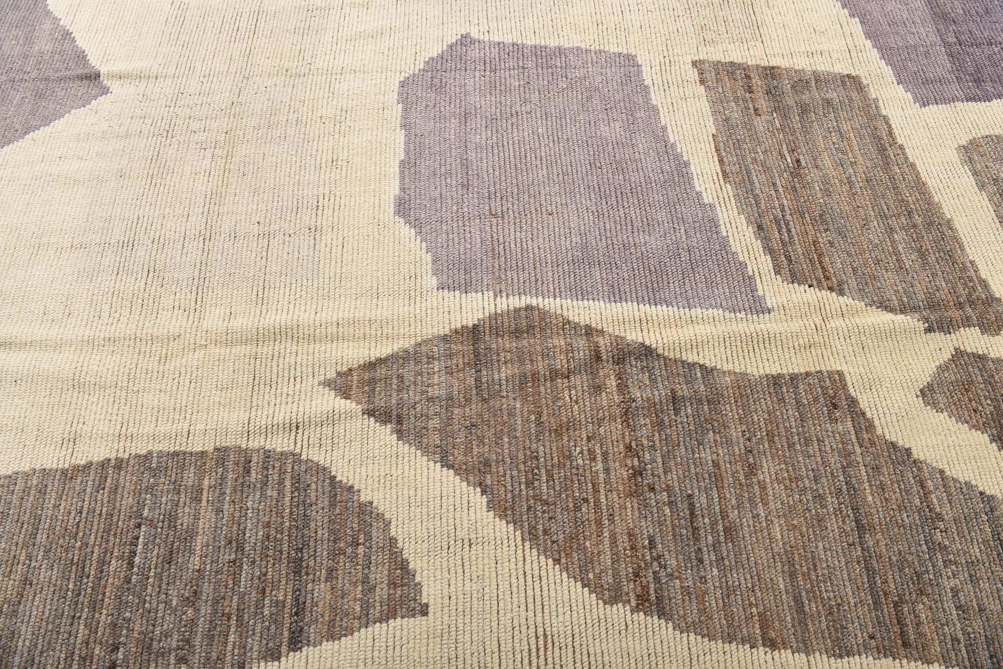 8' x 10' 2 Hand Knotted Moroccan Wool Rug