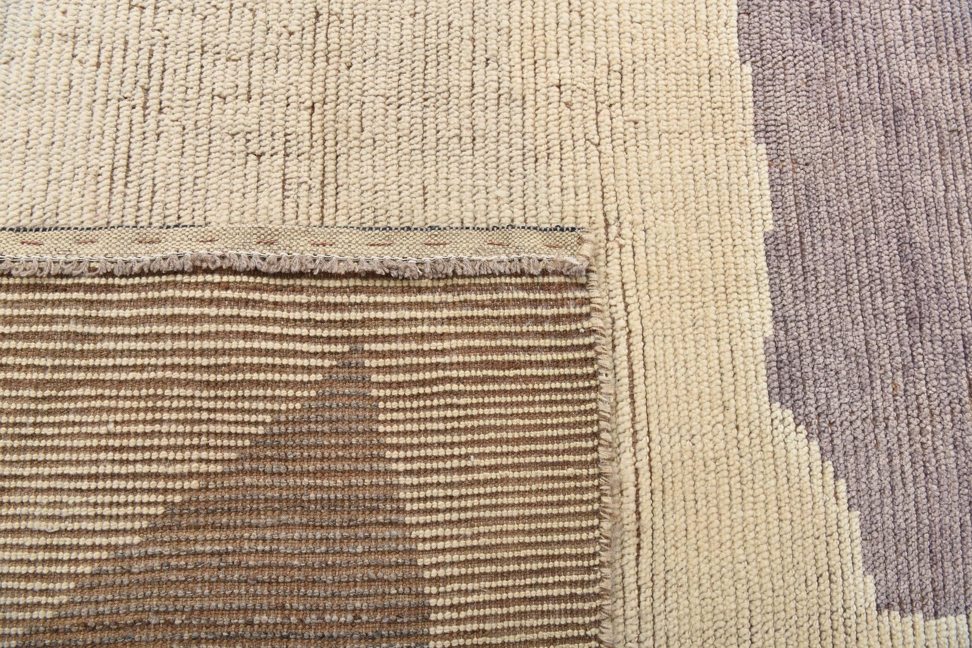 8' x 10' 2 Hand Knotted Moroccan Wool Rug