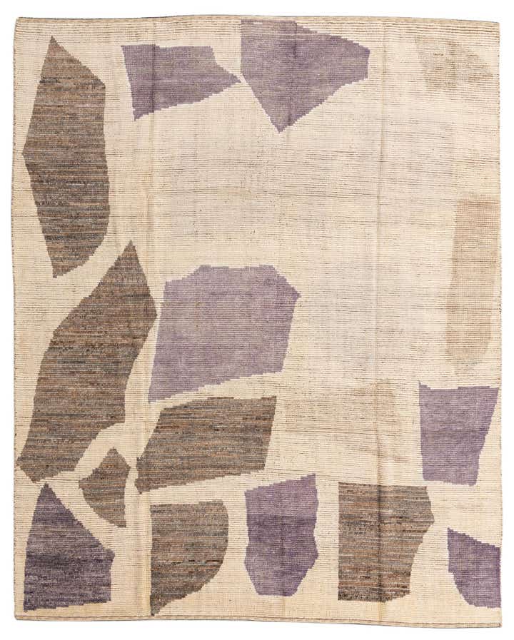 8' x 10' 2 Hand Knotted Moroccan Wool Rug