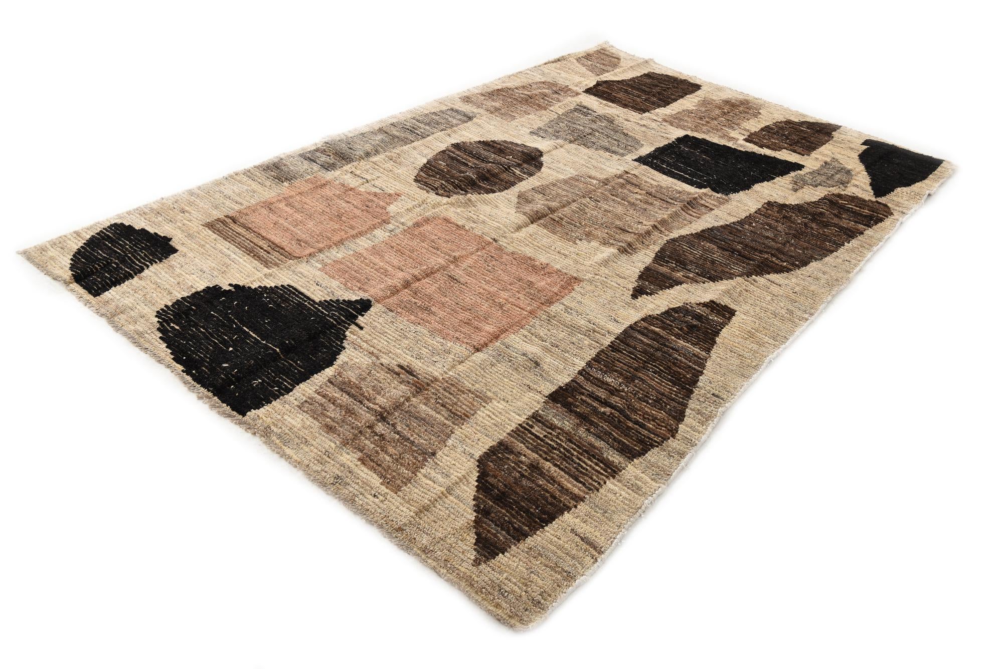 6' x 9' 8 Hand Knotted Moroccan Wool Rug