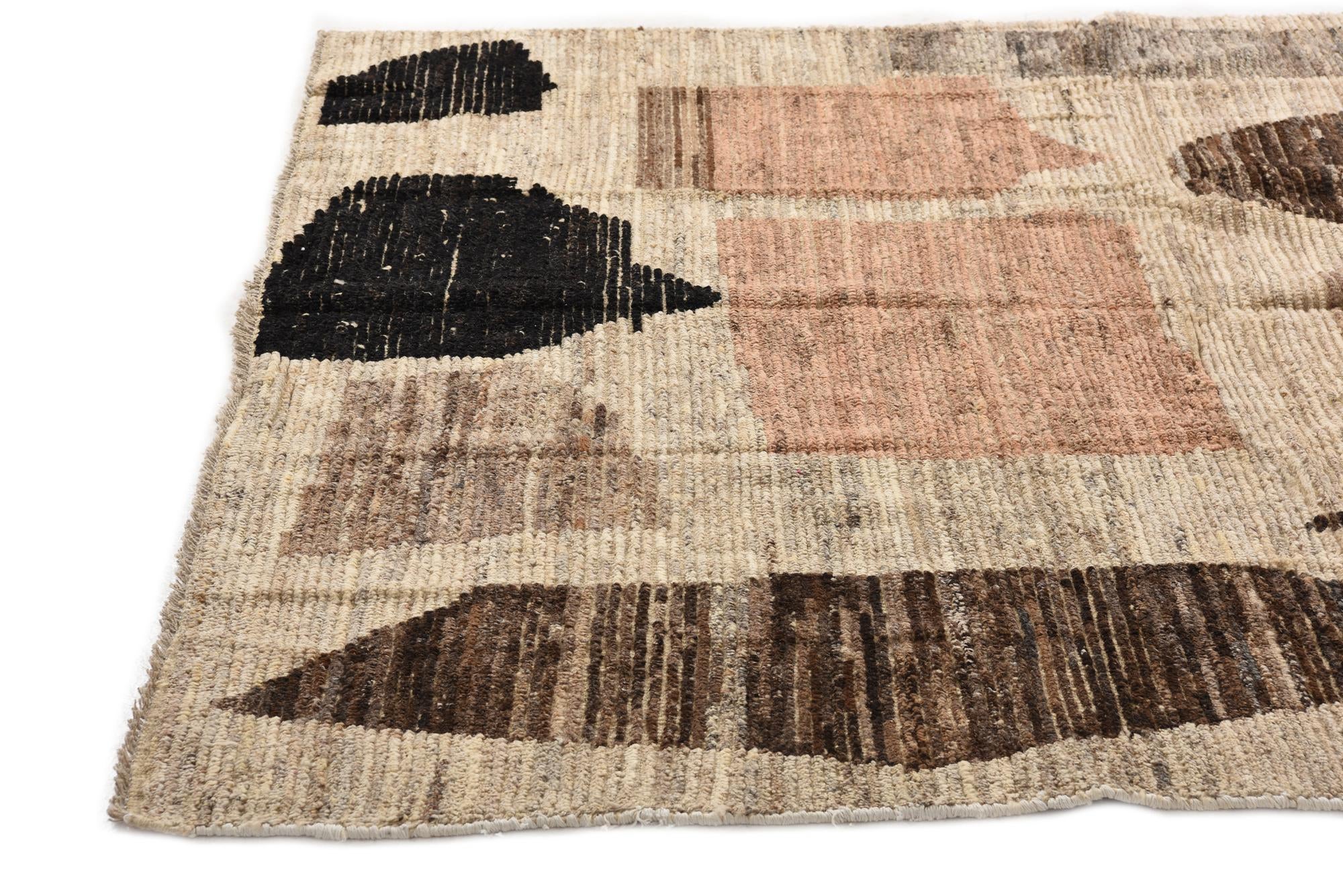 6' x 9' 8 Hand Knotted Moroccan Wool Rug