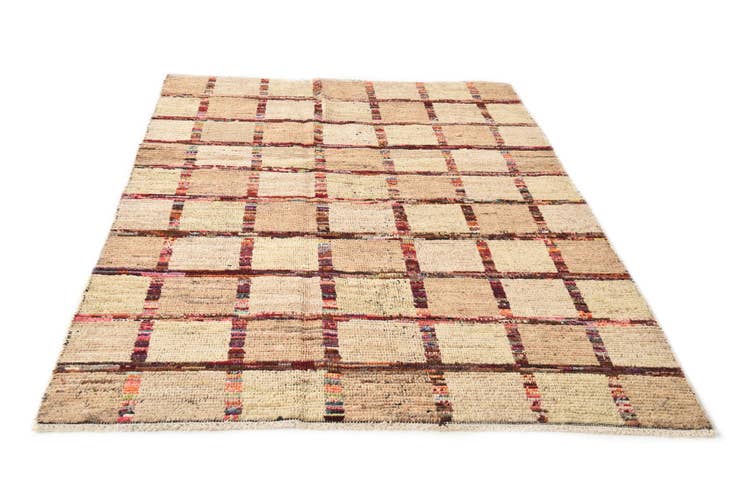 Detail image of 4' 6 x 6' 8 Hand Knotted Moroccan Wool Rug