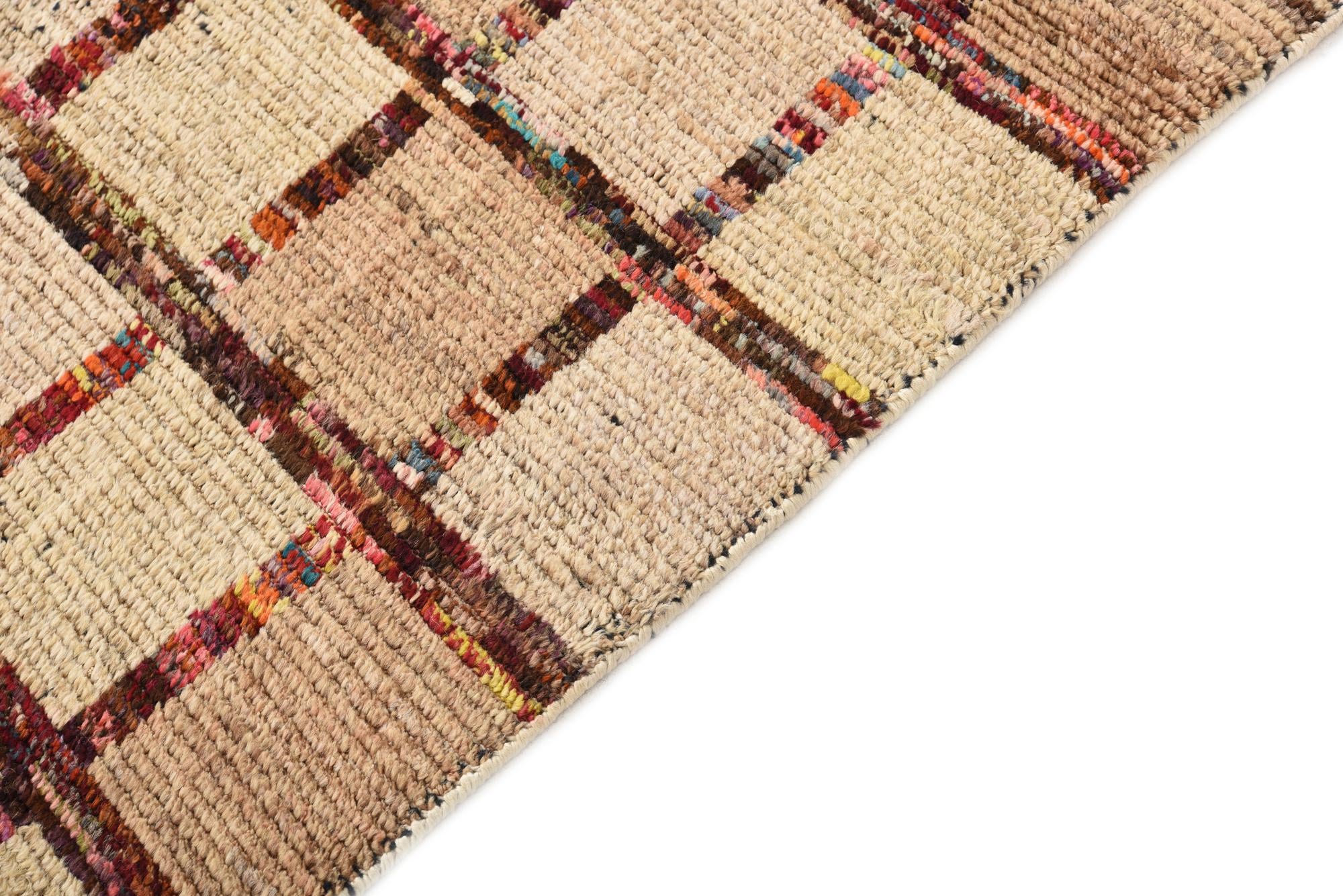 4' 6 x 6' 8 Hand Knotted Moroccan Wool Rug