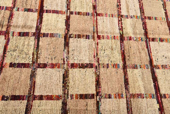 4' 6 x 6' 8 Hand Knotted Moroccan Wool Rug