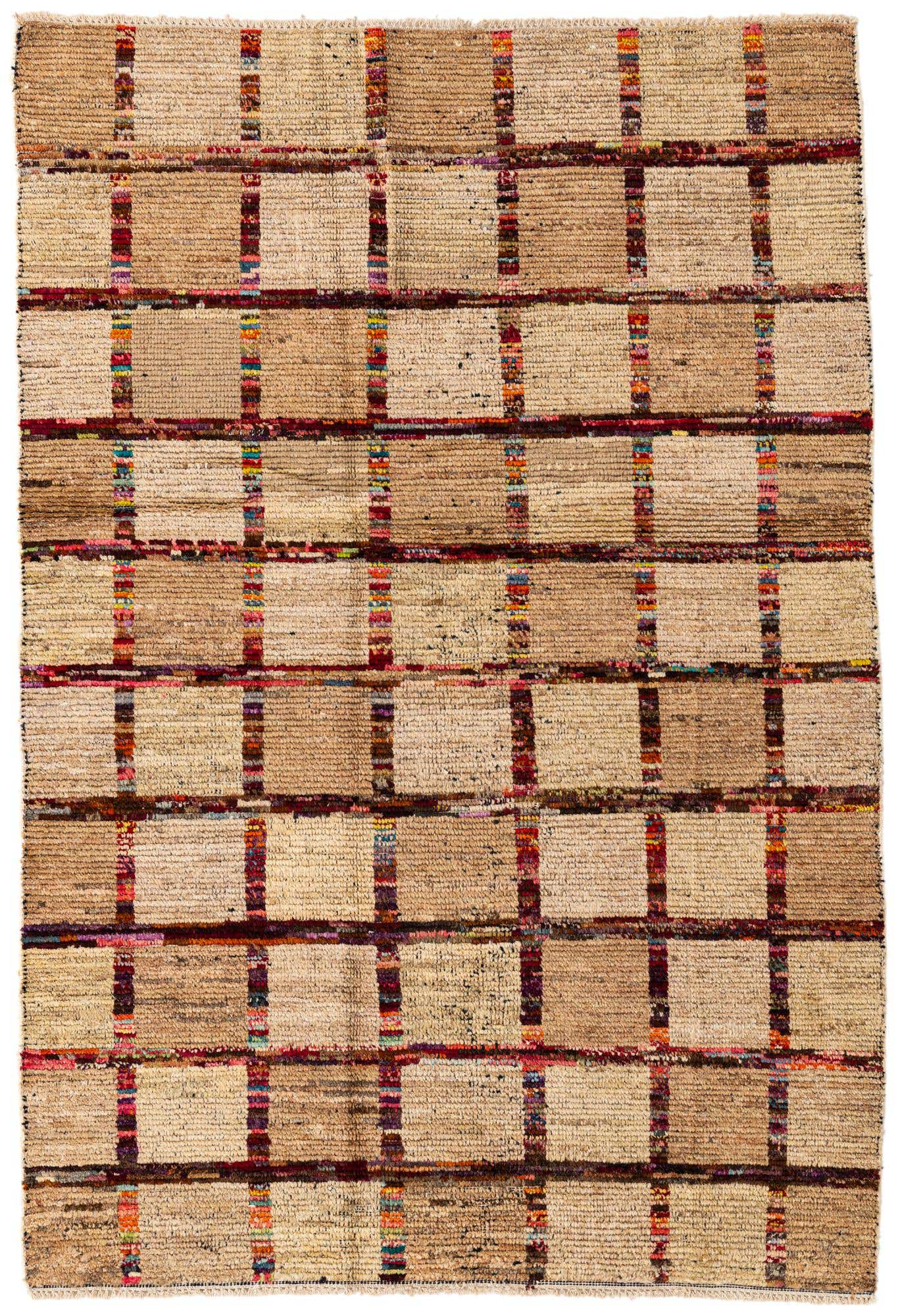 4' 6 x 6' 8 Hand Knotted Moroccan Wool Rug