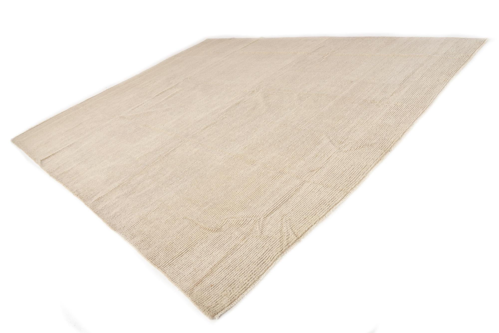 10' 3 x 12' 8 Hand Knotted Moroccan Wool Rug