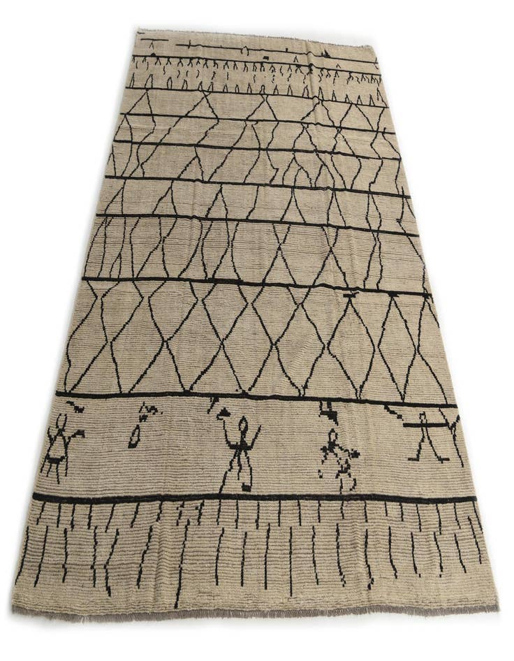 Detail image of 9' x 11' 7  Hand Knotted Moroccan Wool Rug