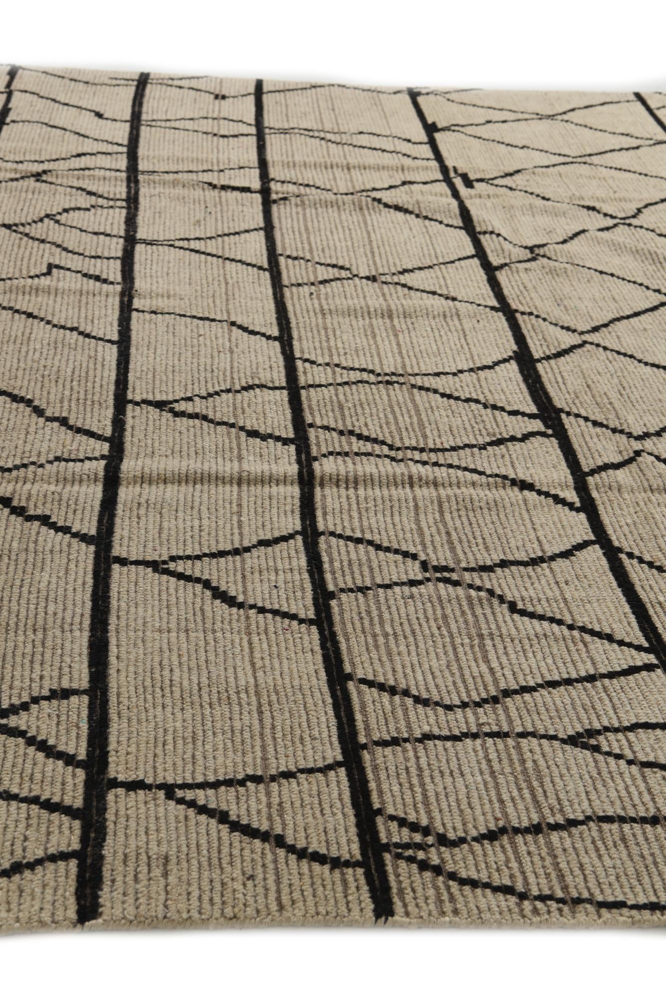 9' x 11' 7 Hand Knotted Moroccan Wool Rug