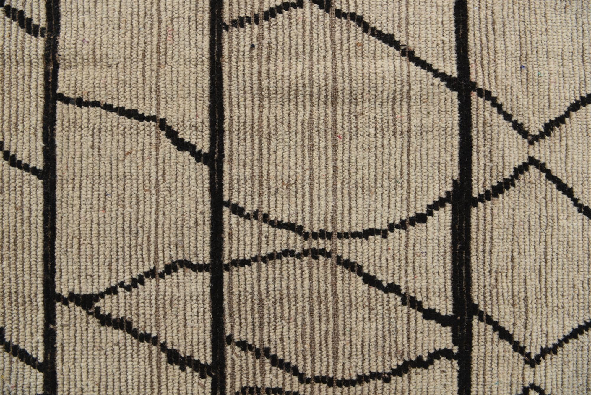 9' x 11' 7 Hand Knotted Moroccan Wool Rug