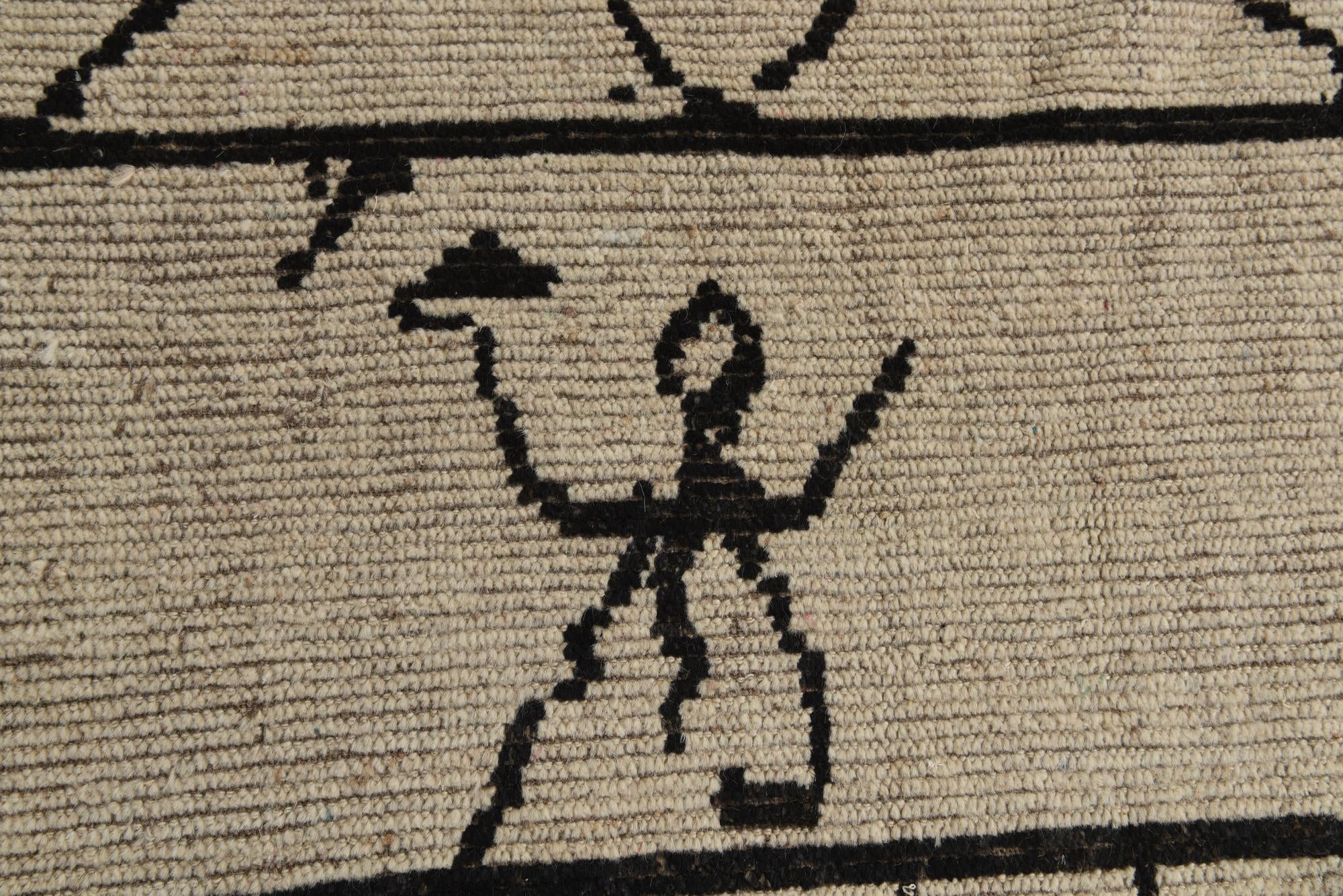 9' x 11' 7 Hand Knotted Moroccan Wool Rug