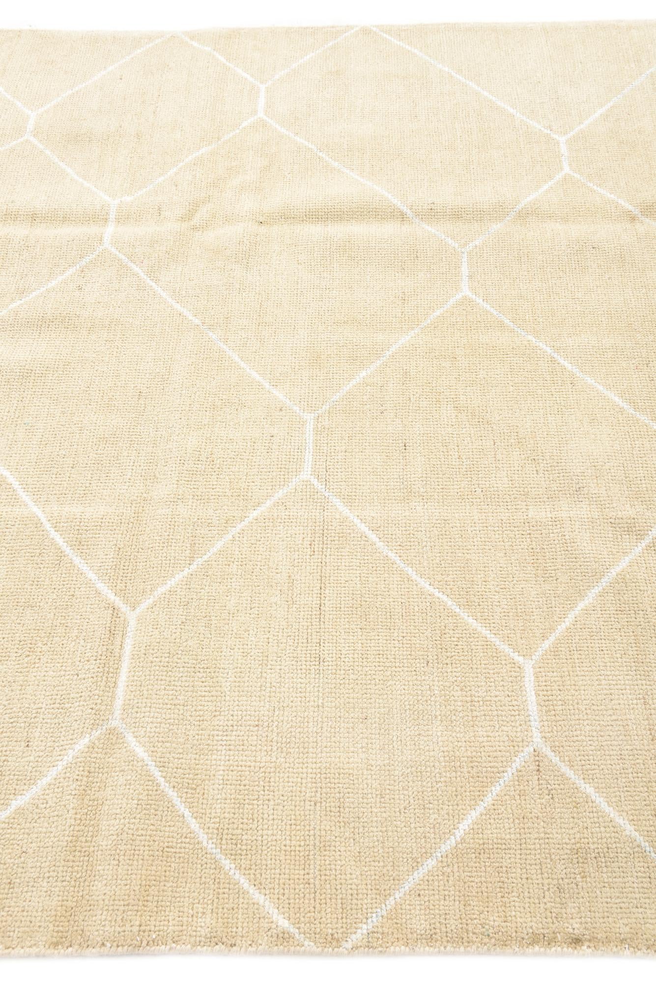 5' 8 x 8' 3 Hand Knotted Moroccan Wool Rug