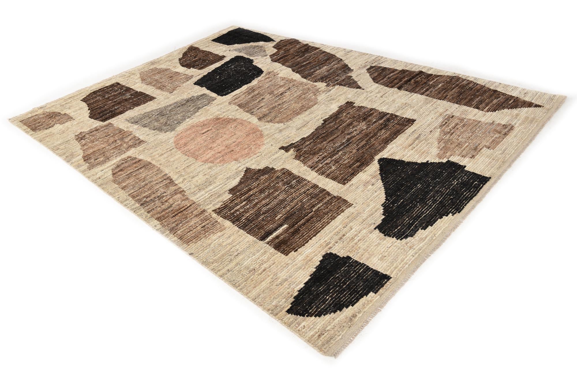 8' x 11' Hand Knotted Moroccan Wool Rug