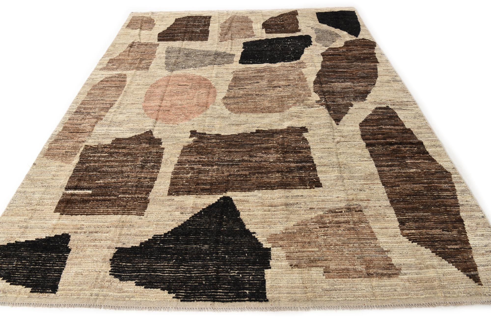 8' x 11' Hand Knotted Moroccan Wool Rug