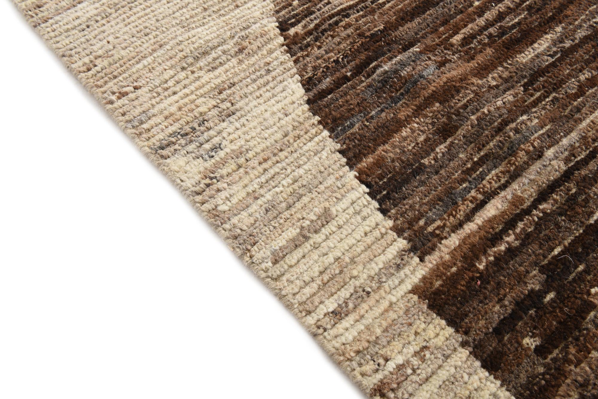 8' x 11' Hand Knotted Moroccan Wool Rug