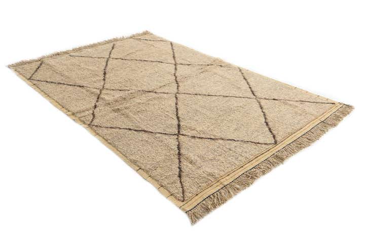 5' 10 x 8' 4 Hand Knotted Moroccan Wool Rug