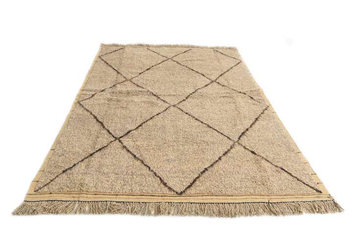 5' 10 x 8' 4 Hand Knotted Moroccan Wool Rug