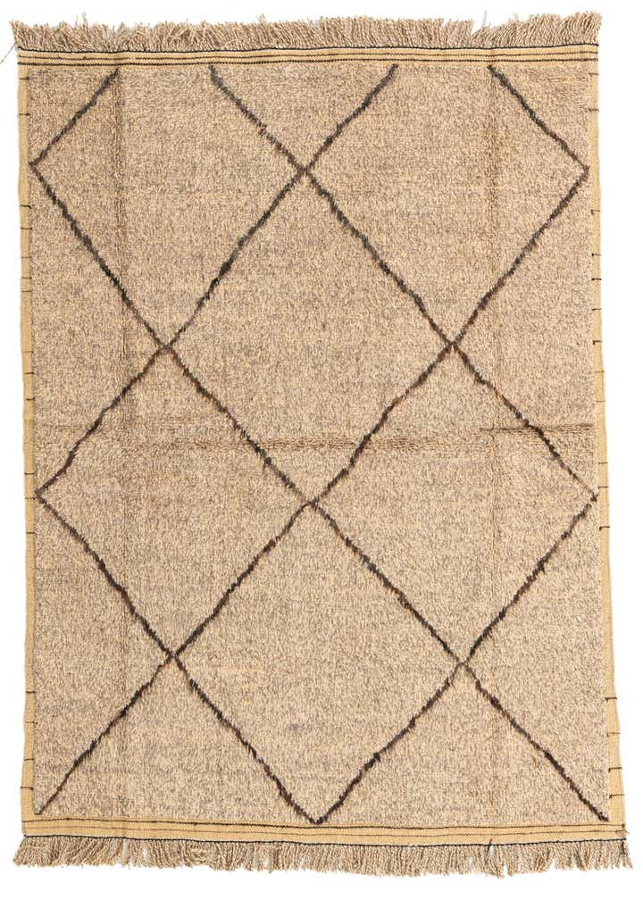 5' 10 x 8' 4 Hand Knotted Moroccan Wool Rug