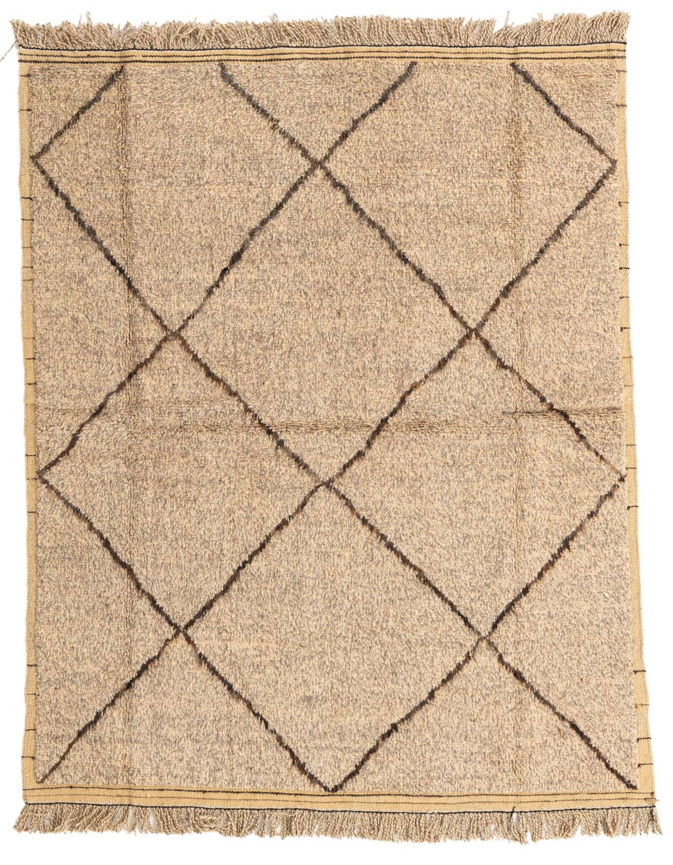 5' 10 x 8' 4 Hand Knotted Moroccan Wool Rug