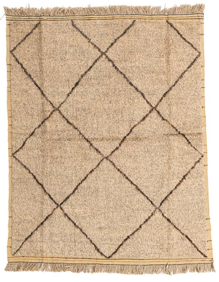 Detail image of 5' 10 x 8' 4 Hand Knotted Moroccan Wool Rug