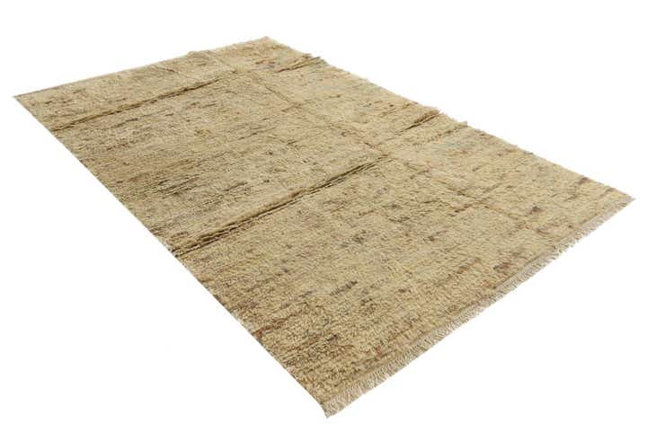 5' 5 x 8' 3 Hand Knotted Moroccan Wool Rug