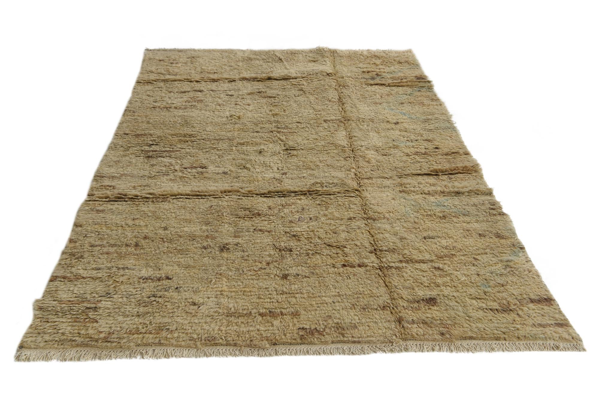 5' 5 x 8' 3 Hand Knotted Moroccan Wool Rug