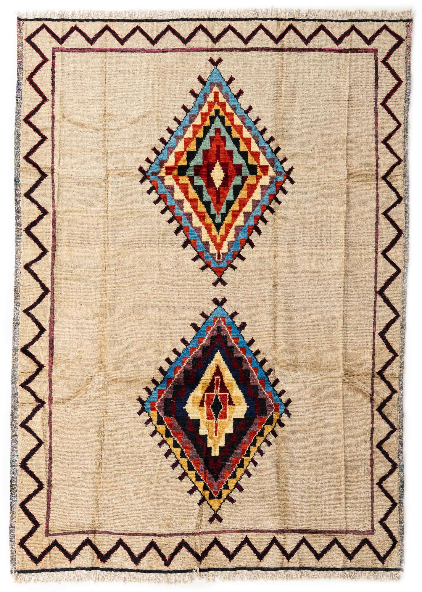 8' 8 x 12' 1 Hand Knotted Moroccan Wool Rug