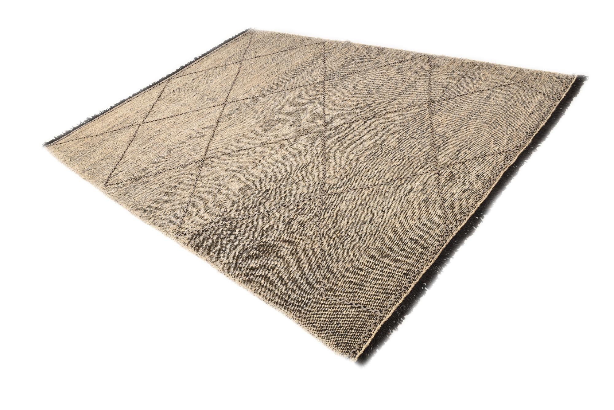 7' 3 x 9' 8 Hand Knotted Moroccan Wool Rug