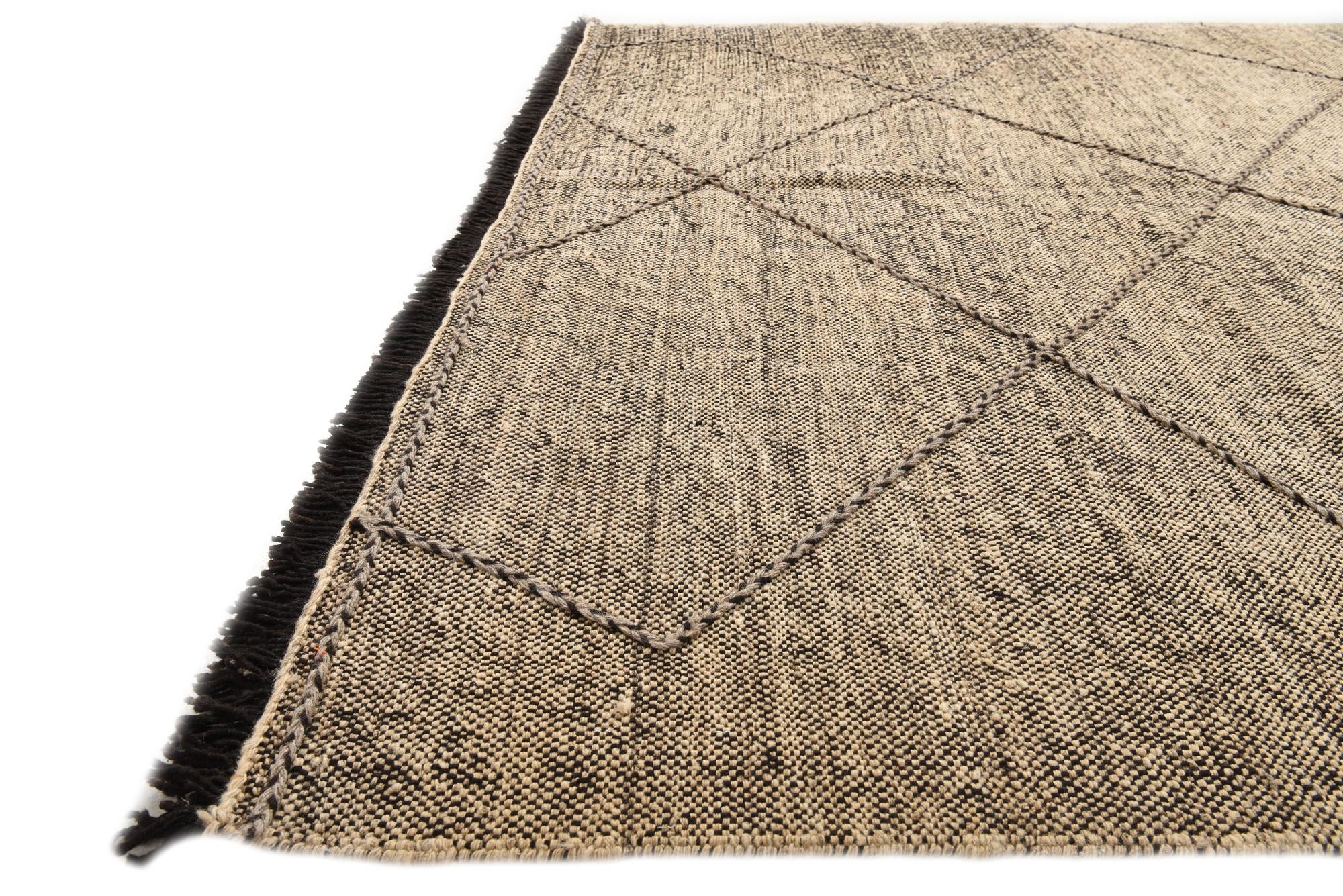 7' 3 x 9' 8 Hand Knotted Moroccan Wool Rug