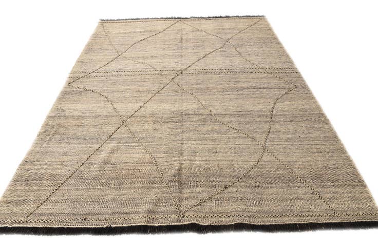 Detail image of 7' 4 x 9' 7 Hand Knotted Moroccan Wool Rug