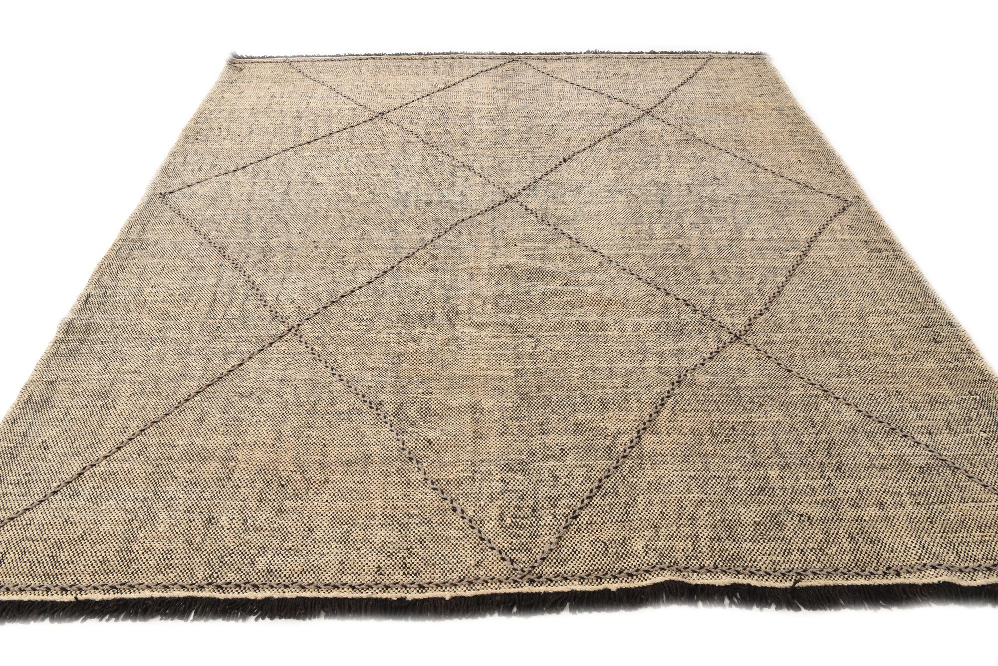 8' 6 x 9' 3 Hand Knotted Moroccan Wool Rug