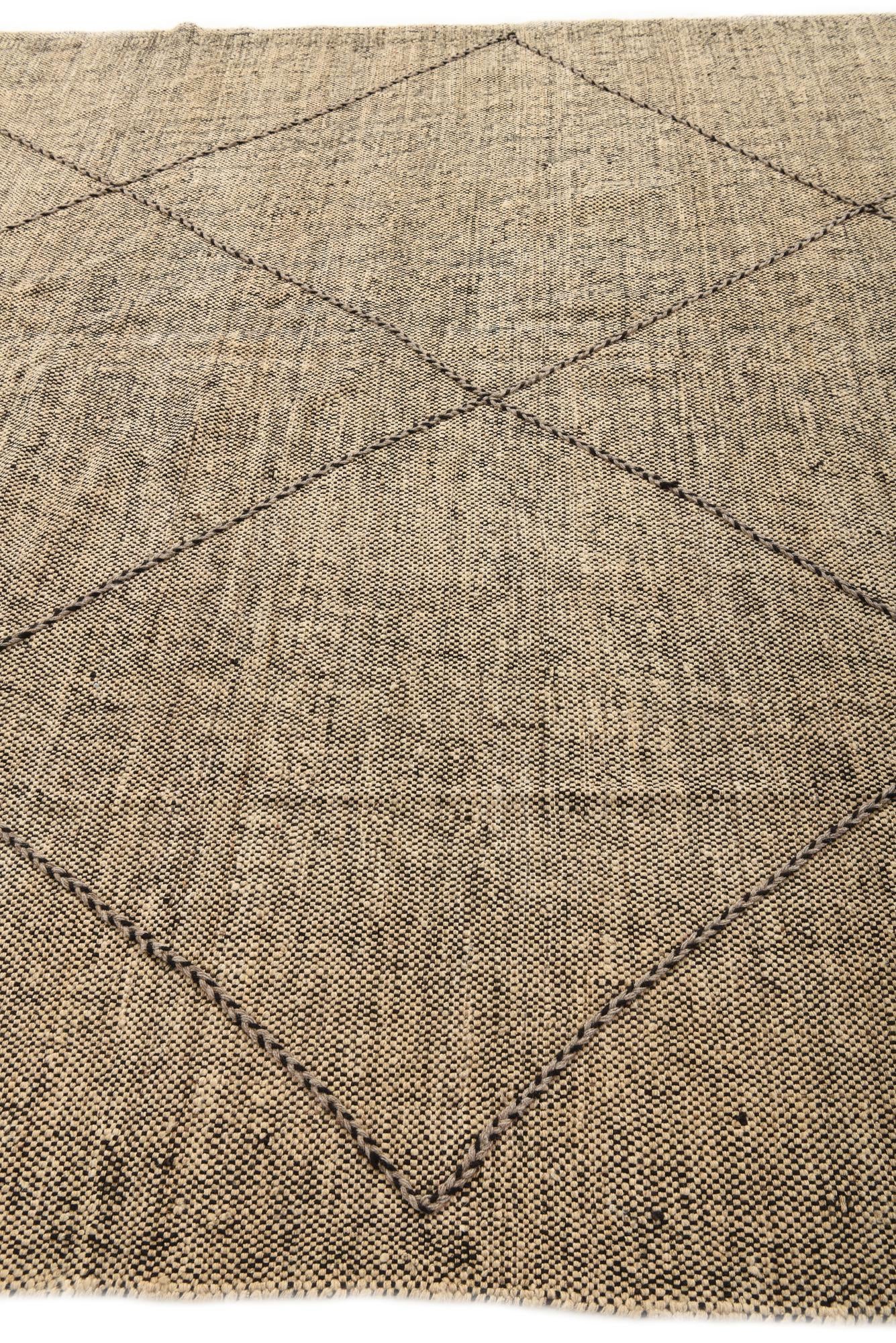 8' 6 x 9' 3 Hand Knotted Moroccan Wool Rug