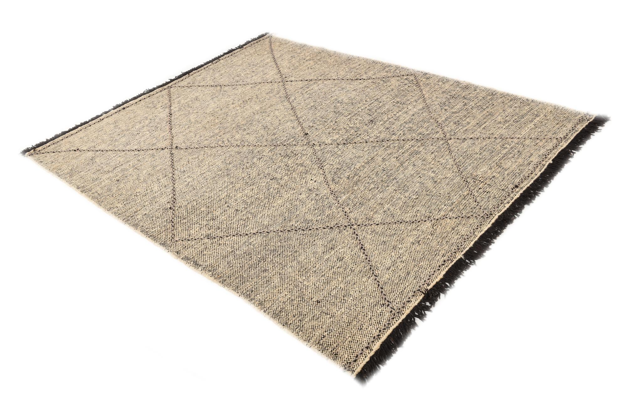 6' 2 x 7' 6 Hand Knotted Moroccan Wool Rug