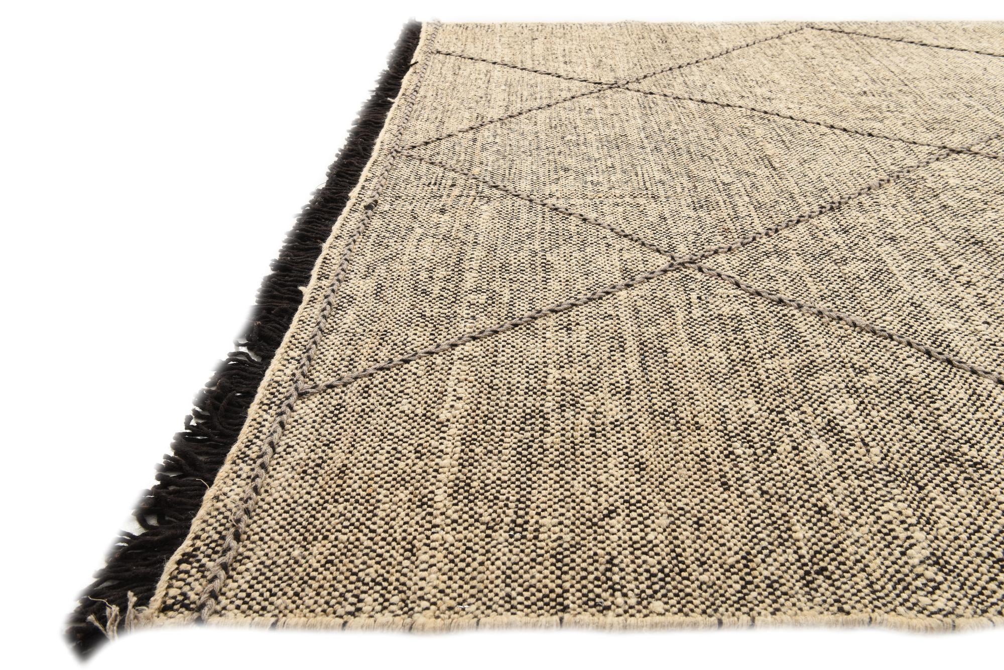 6' 2 x 7' 6 Hand Knotted Moroccan Wool Rug