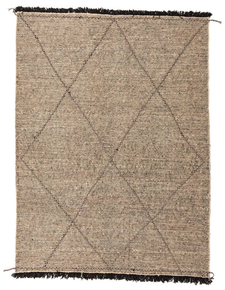 Detail image of 6' 2 x 7' 6 Hand Knotted Moroccan Wool Rug