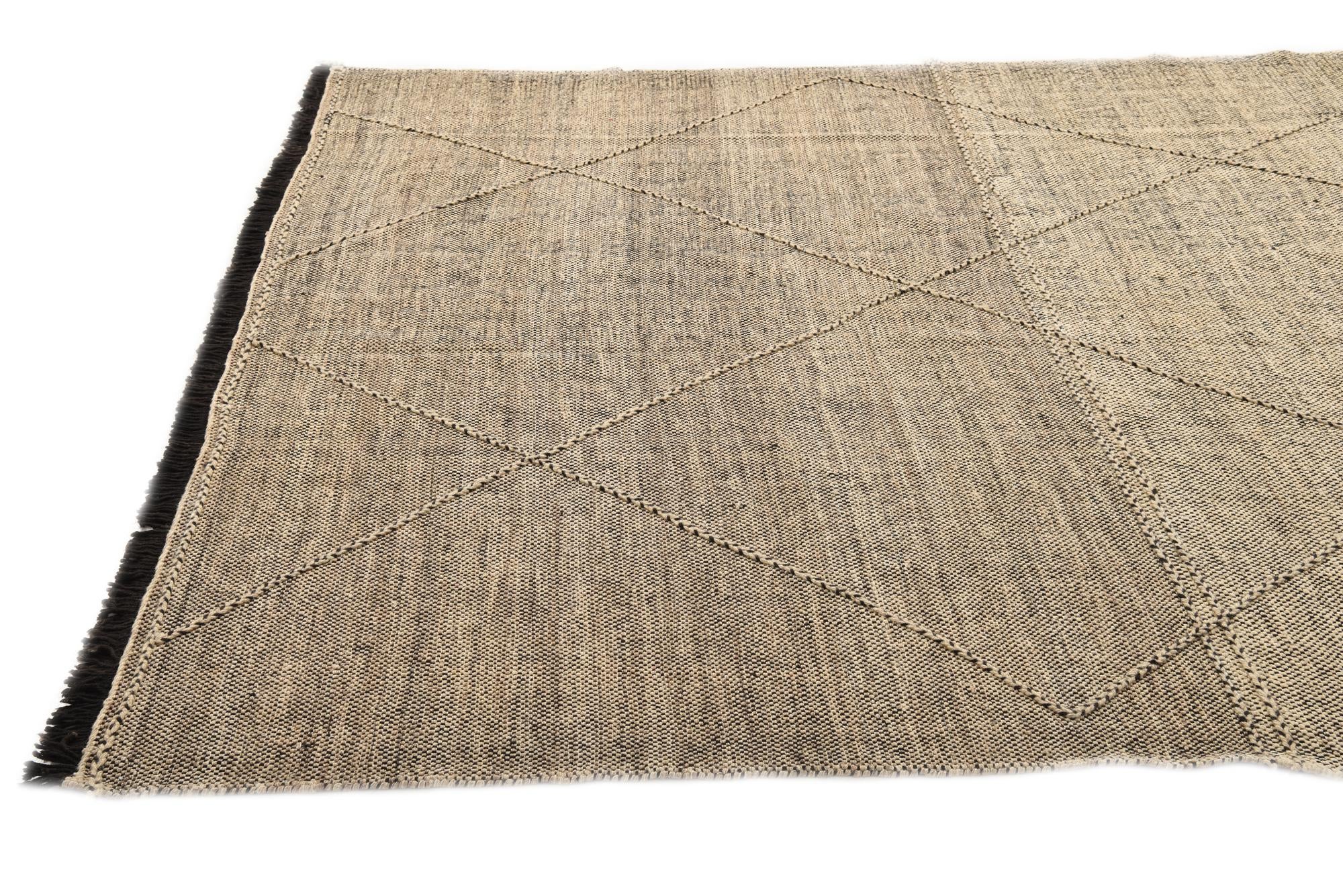 8' 4 x 9' 4 Hand Knotted Moroccan Wool Rug