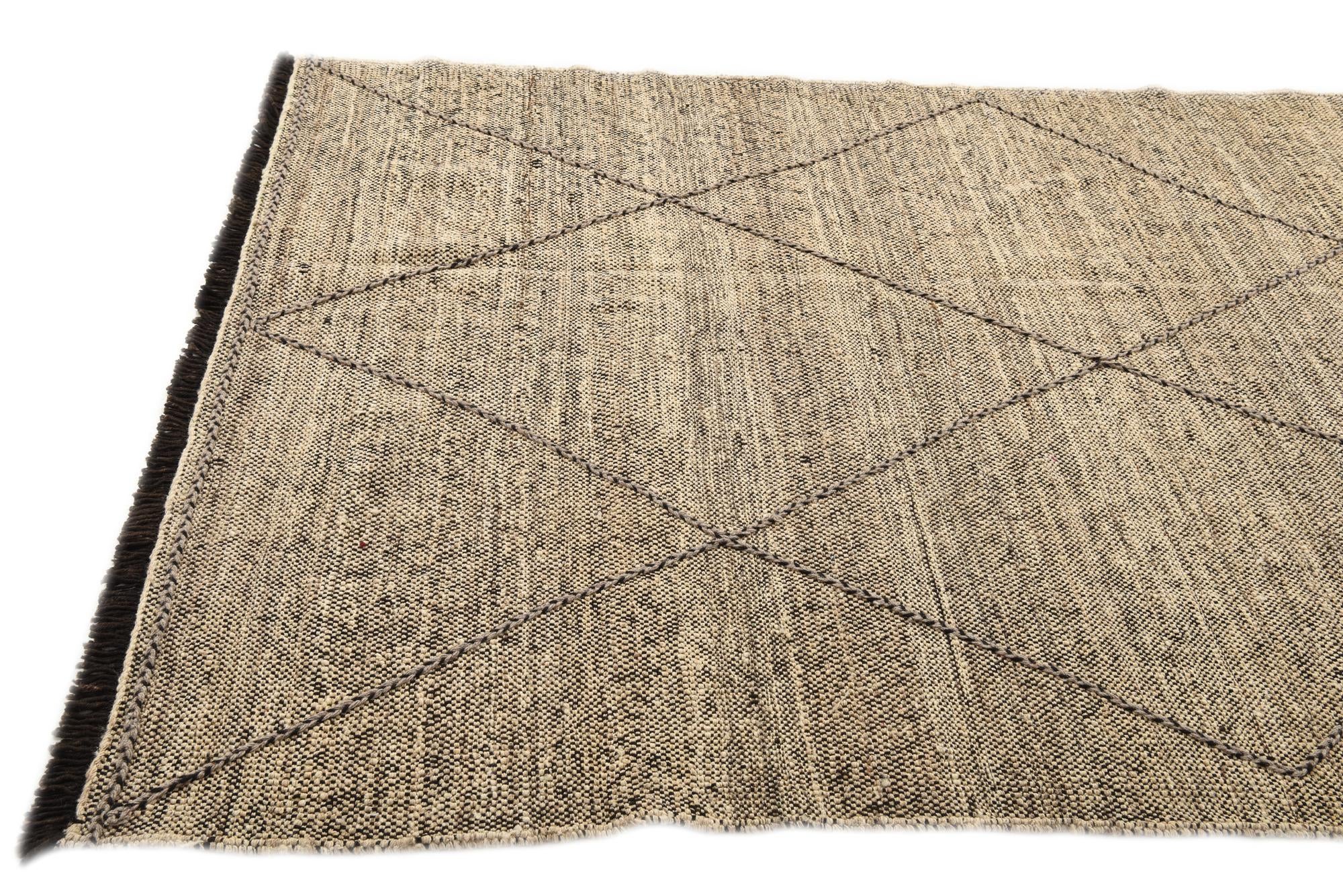 5' 11 x 7' 7 Hand Knotted Moroccan Wool Rug