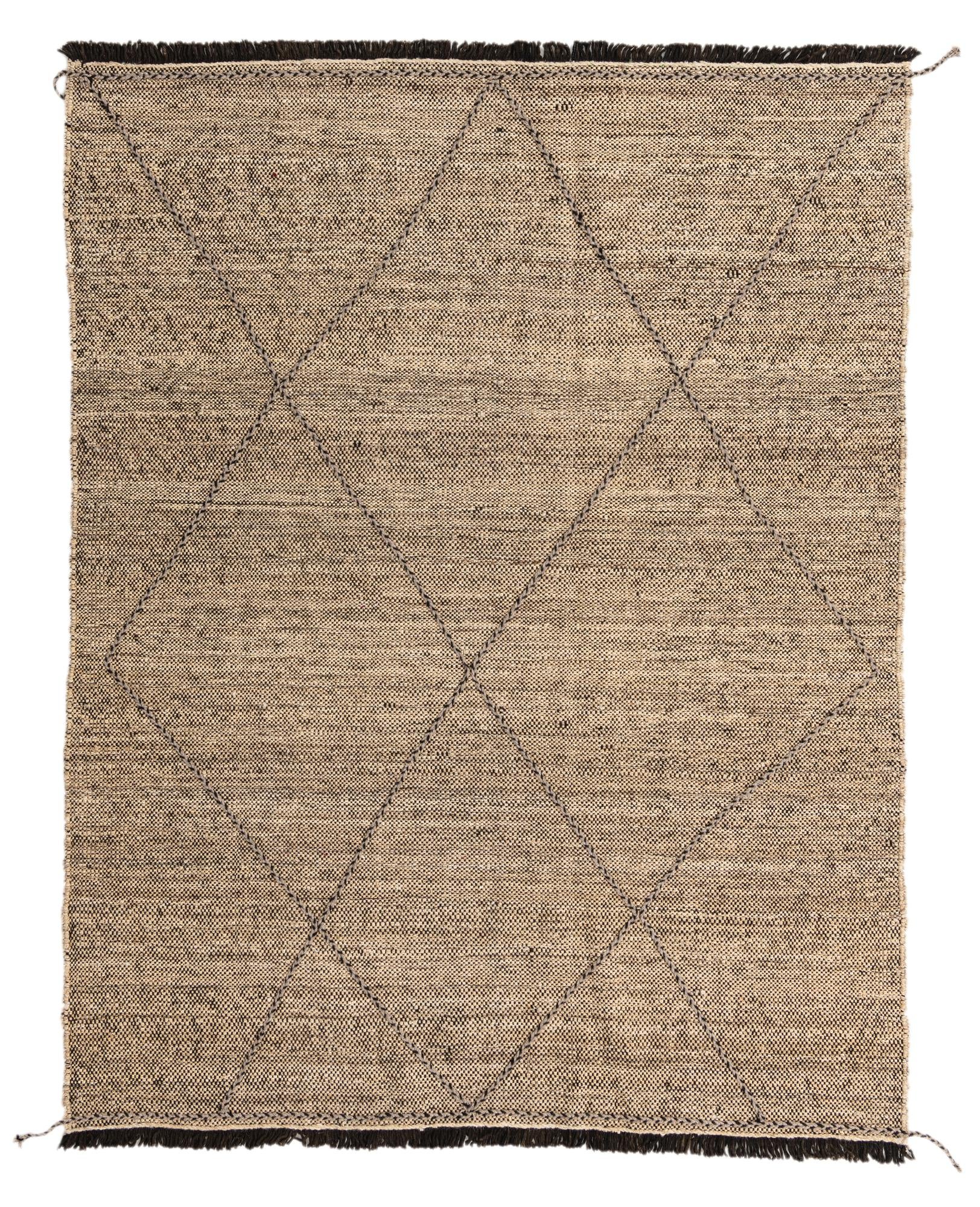 5' 11 x 7' 7 Hand Knotted Moroccan Wool Rug