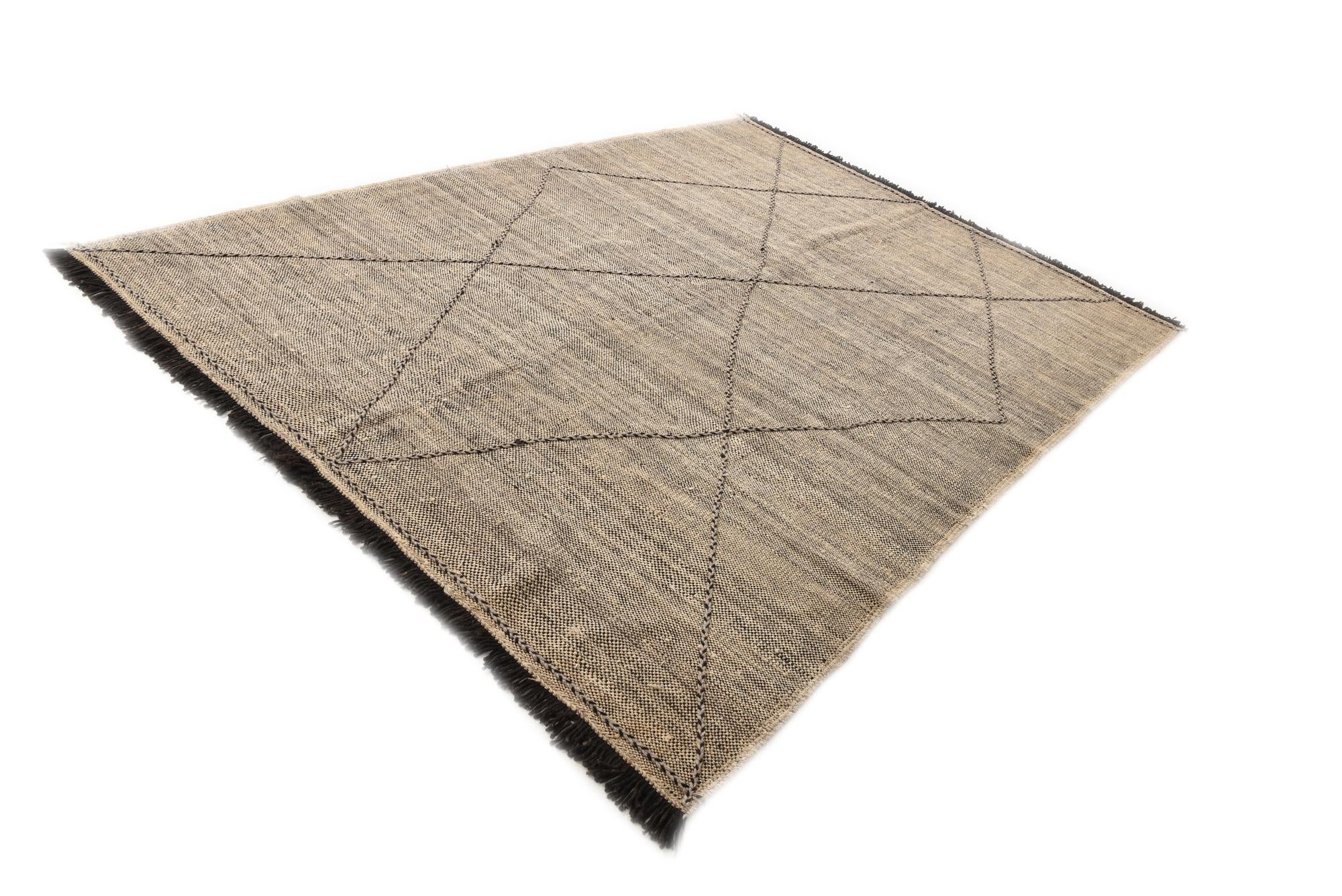 7' 3 x 9' 7 Hand Knotted Moroccan Wool Rug