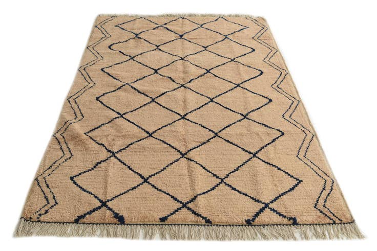 Detail image of 5' 2 x 7' 1 Hand Knotted Moroccan Wool Rug