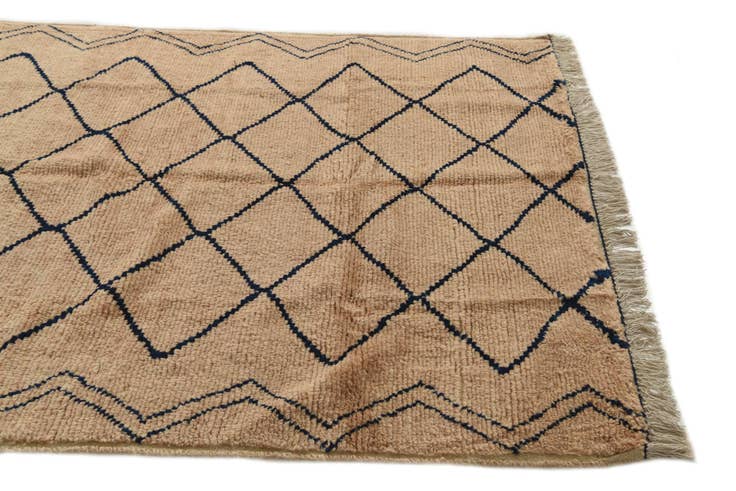 Detail image of 5' 2 x 7' 1 Hand Knotted Moroccan Wool Rug