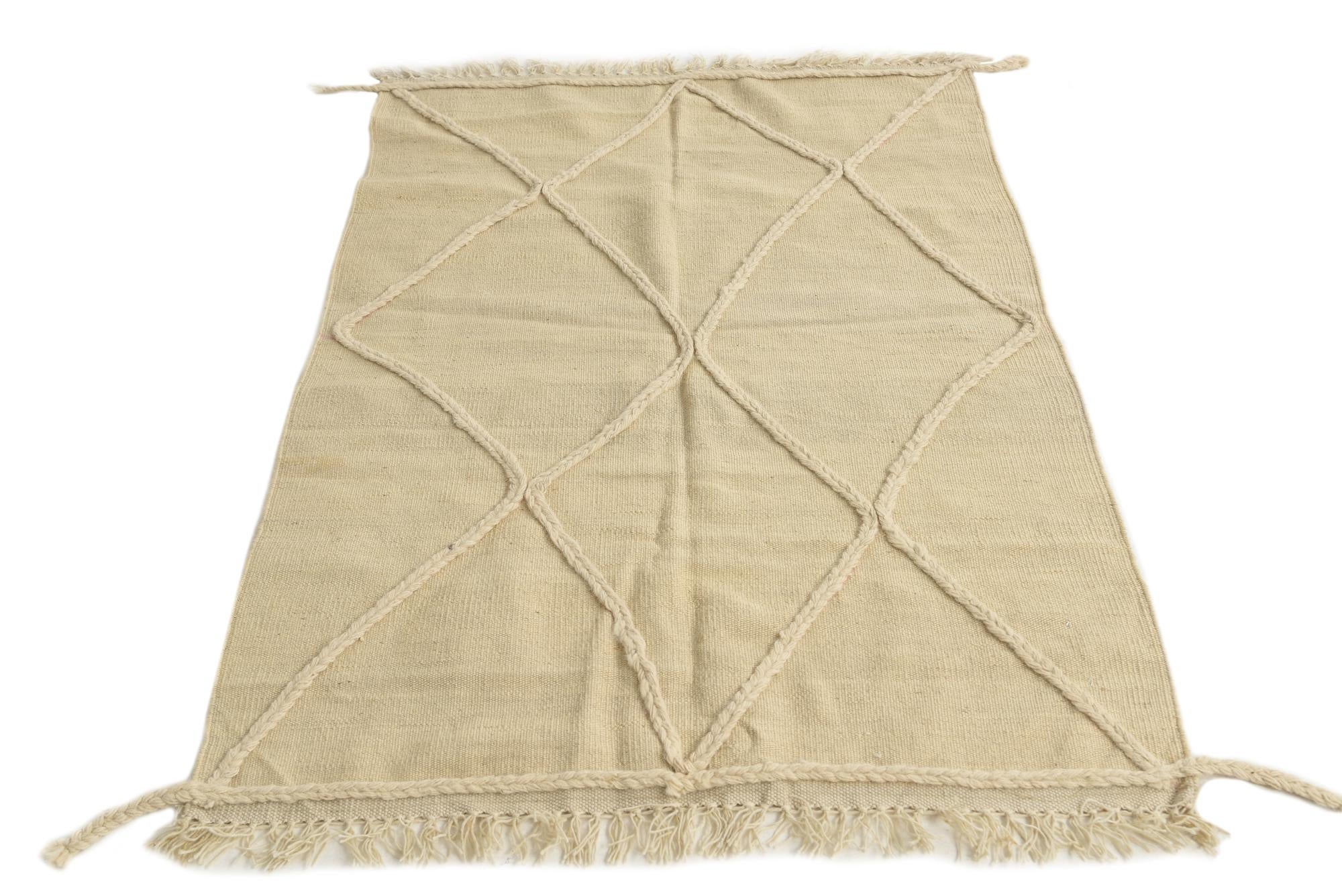 3' 3 x 5' 2 Hand Woven Moroccan Wool Rug